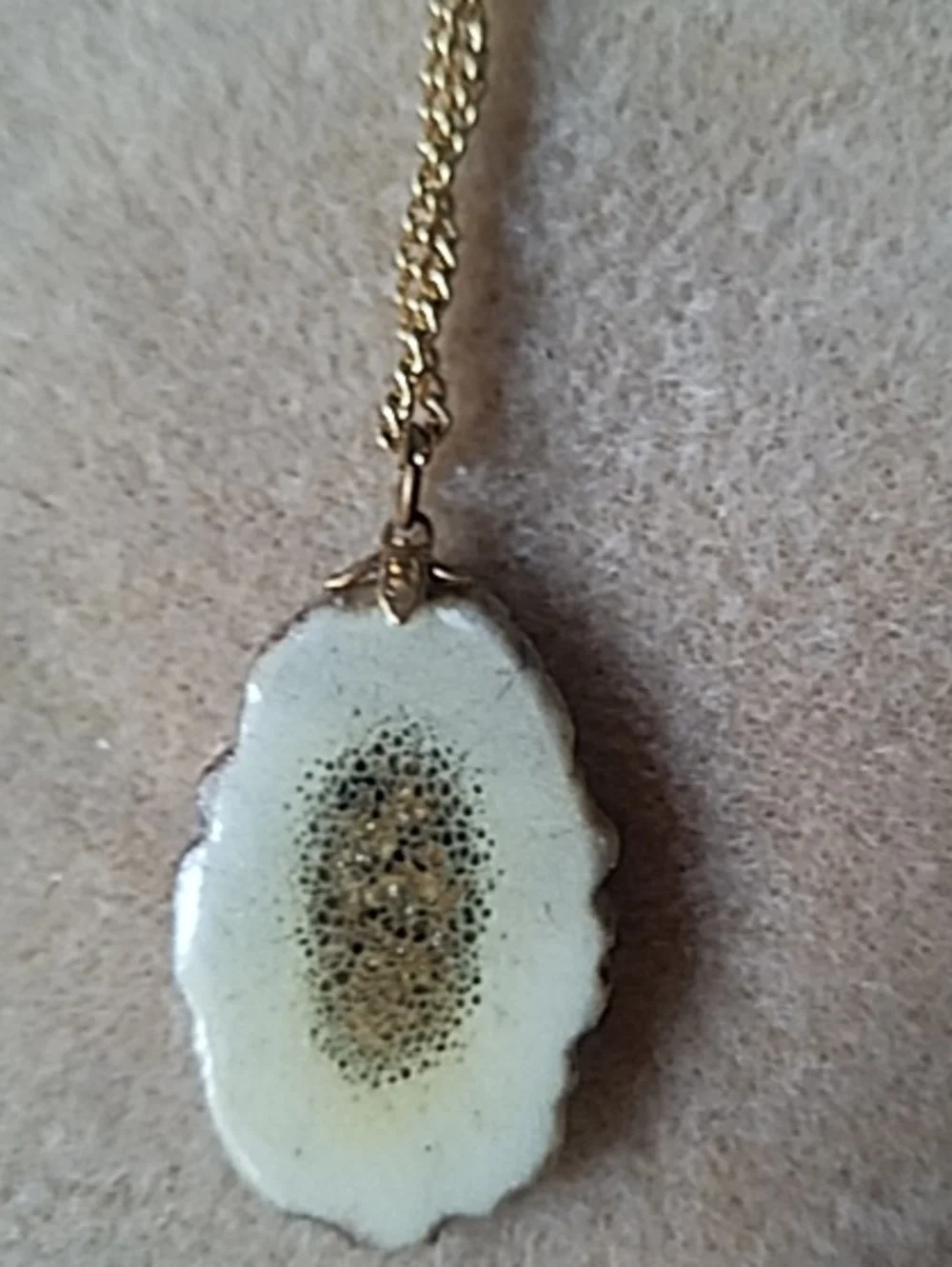 Deer Antler Pendant With Gold